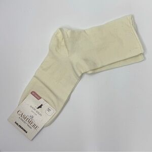 NWT Calzedonia Women’s Cream Cashmere Modal Blend Soft Short Socks L/XL 39-41